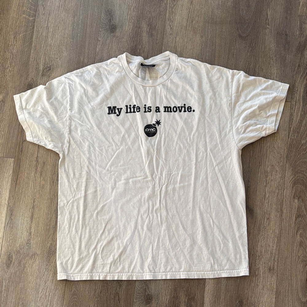 The Hundreds White Graphic Tee - "My Life is a Movie"